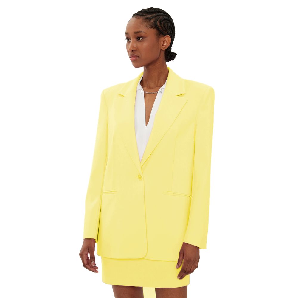 Yellow Polyester Blazer