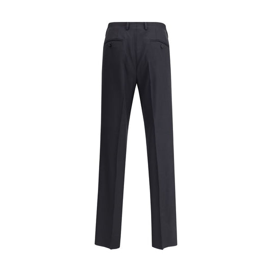 Black Viscose Casual Pants