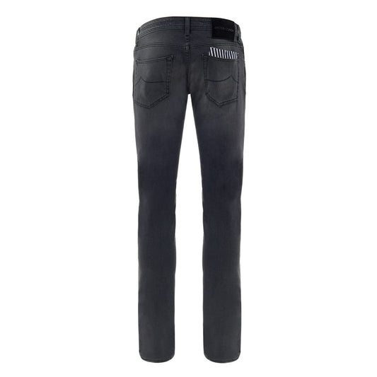 Black Cotton Skinny Jeans