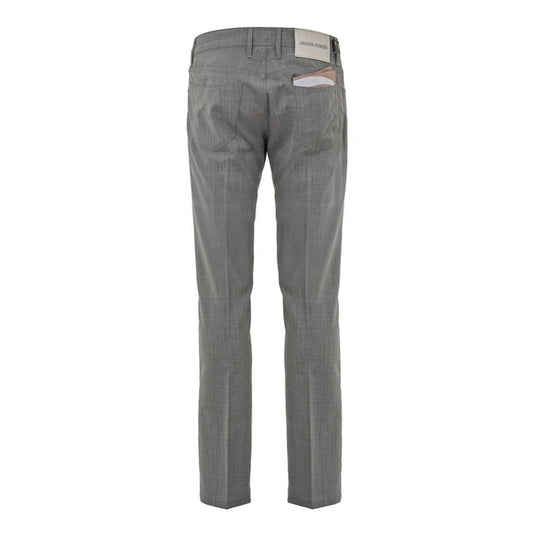 Gray Wool Casual Pants