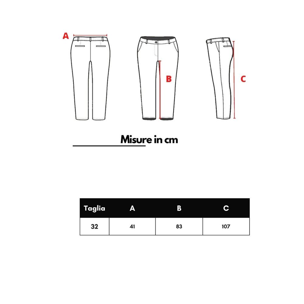 Blue Wool Casual Pants