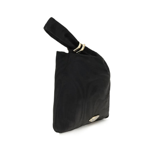 Black Silk Clutch Bag
