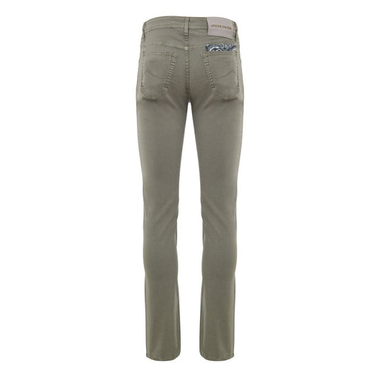 Gray Cotton Skinny Pants