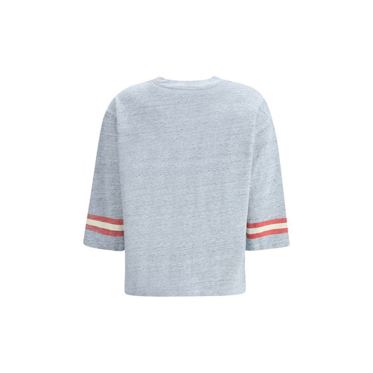 Cotton melange 3/4 sleeve T-shirt
