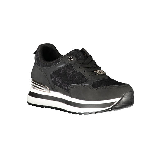 Black Polyester Women Sneaker
