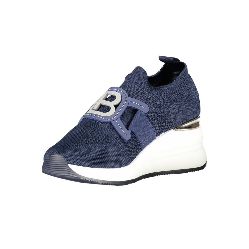 Blue Polyester Women Sneaker