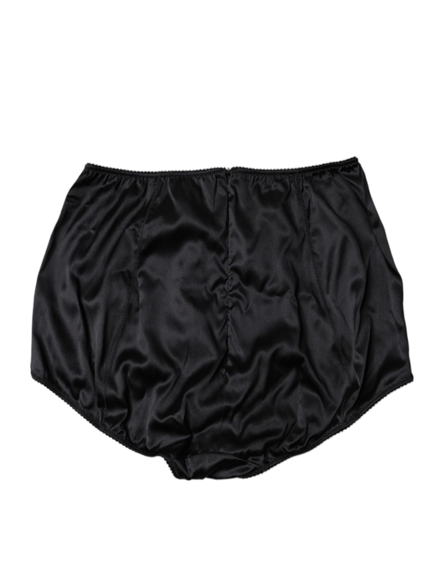 Black Silk Stretch High Waist Girdle Underwear