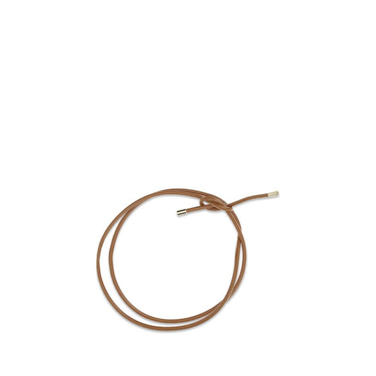 Beige Calf Leather Bos Taurus Thin Belt