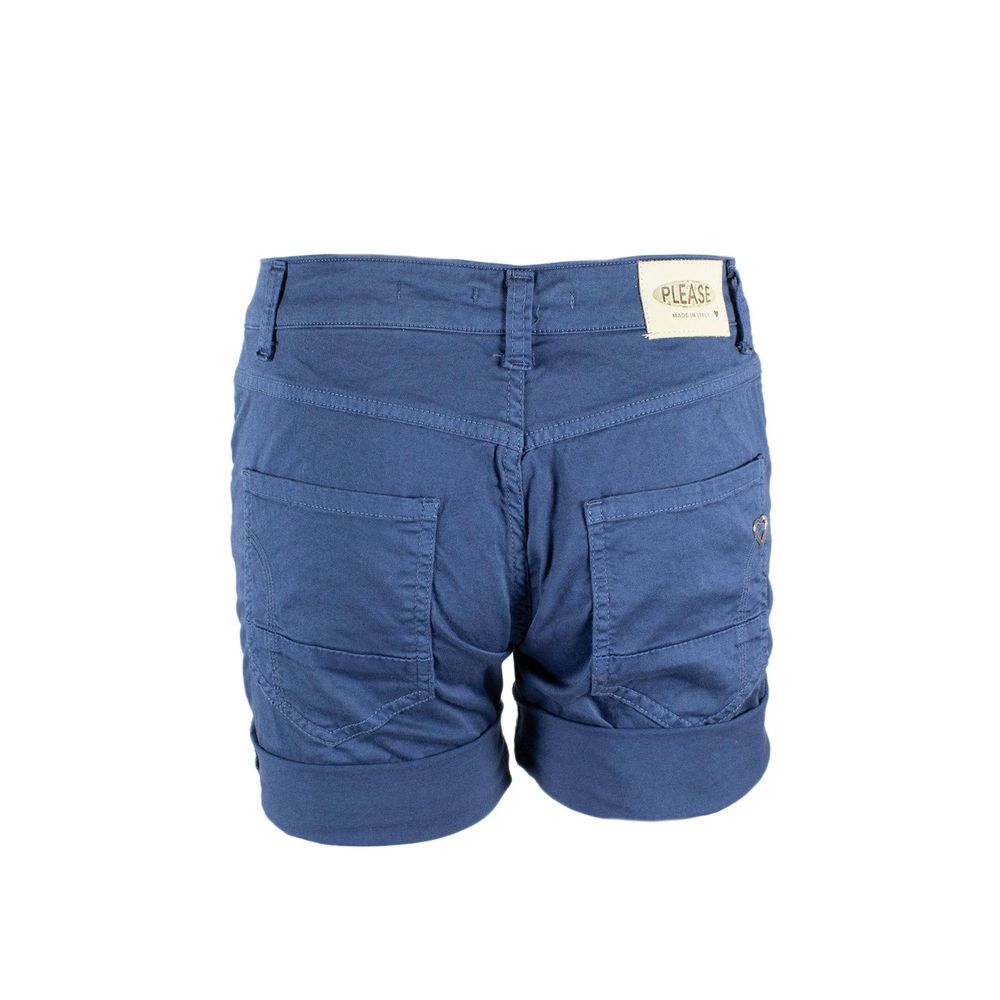 Blue Cotton Shorts