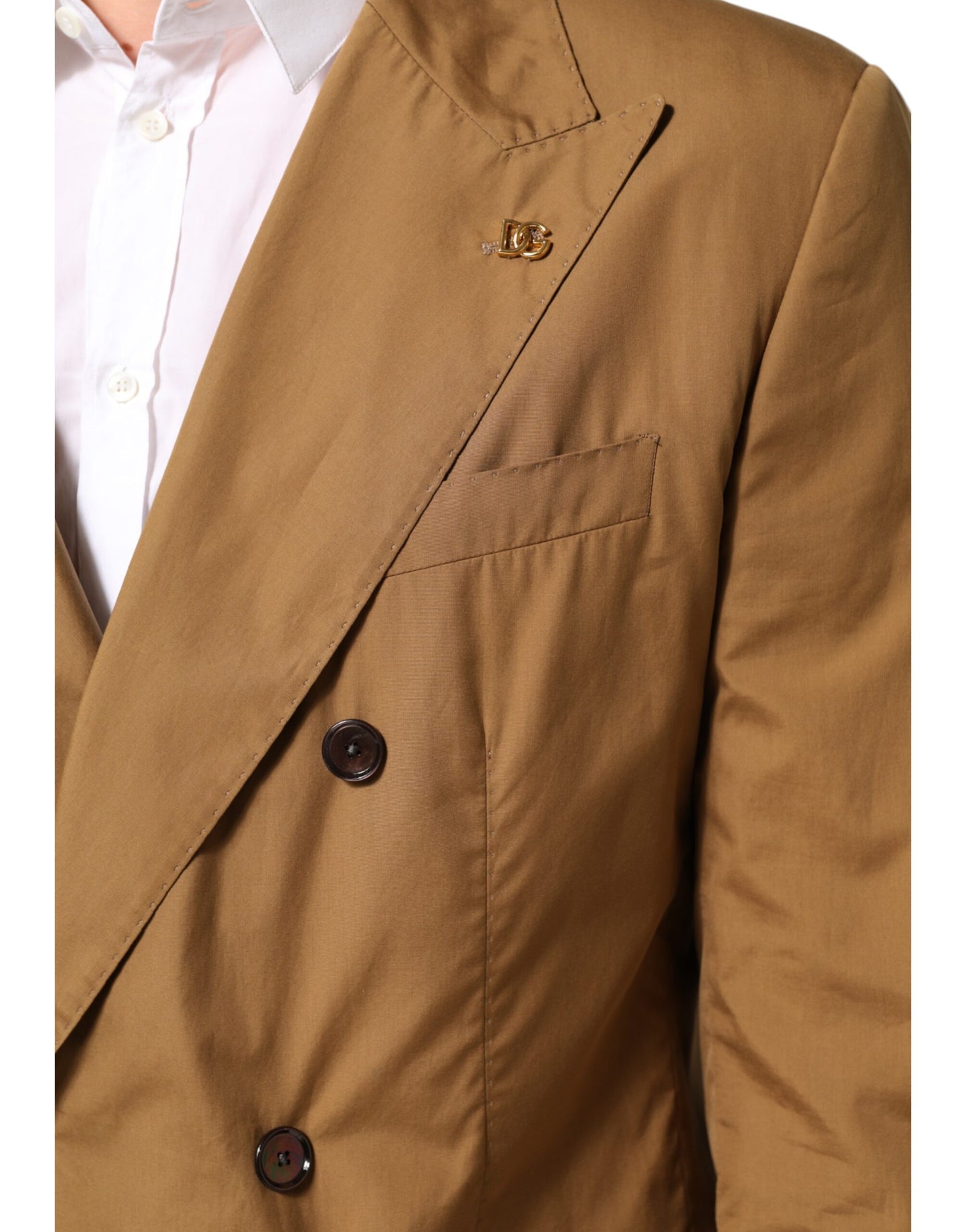 Brown TAORMINA Double-Breasted 2 Piece Suit