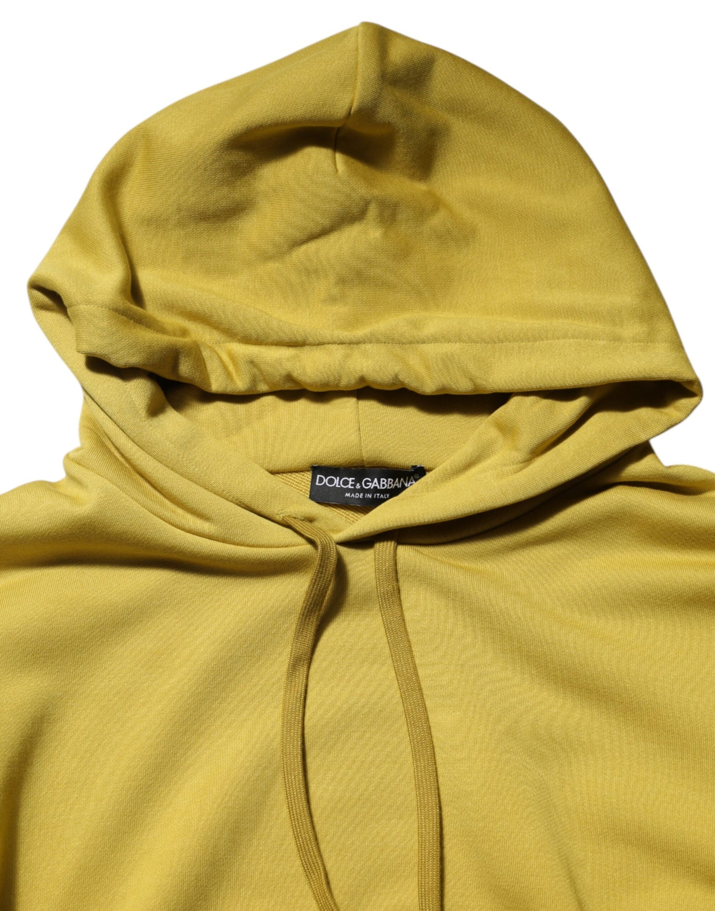 Yellow Logo Cotton Hooded Sweatshirt Sweater
