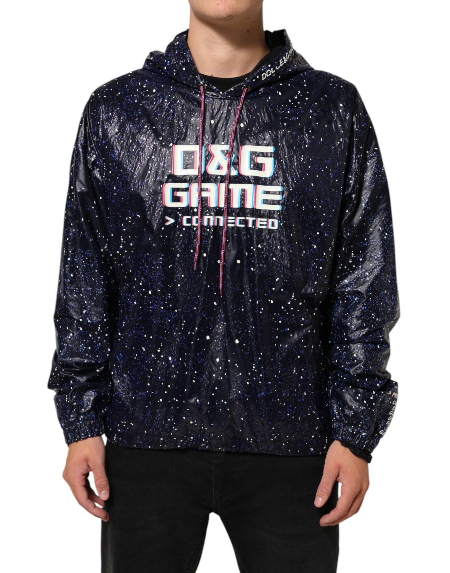 Blue D&G Game Hooded Men Sweatshirt Sweater