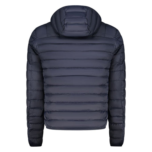 Blue Polyester Men Jacket