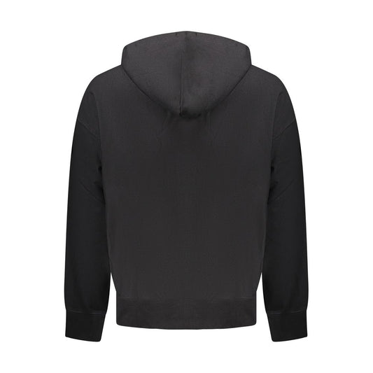 Black Cotton Men Sweater