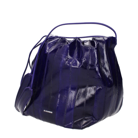 Purple Leather Shoulder Bag