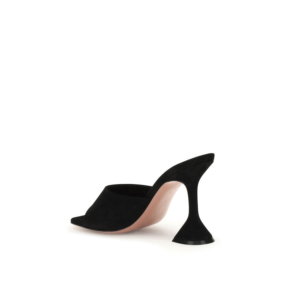 Black Calf Leather Bos Taurus Stiletto Heel Sandals