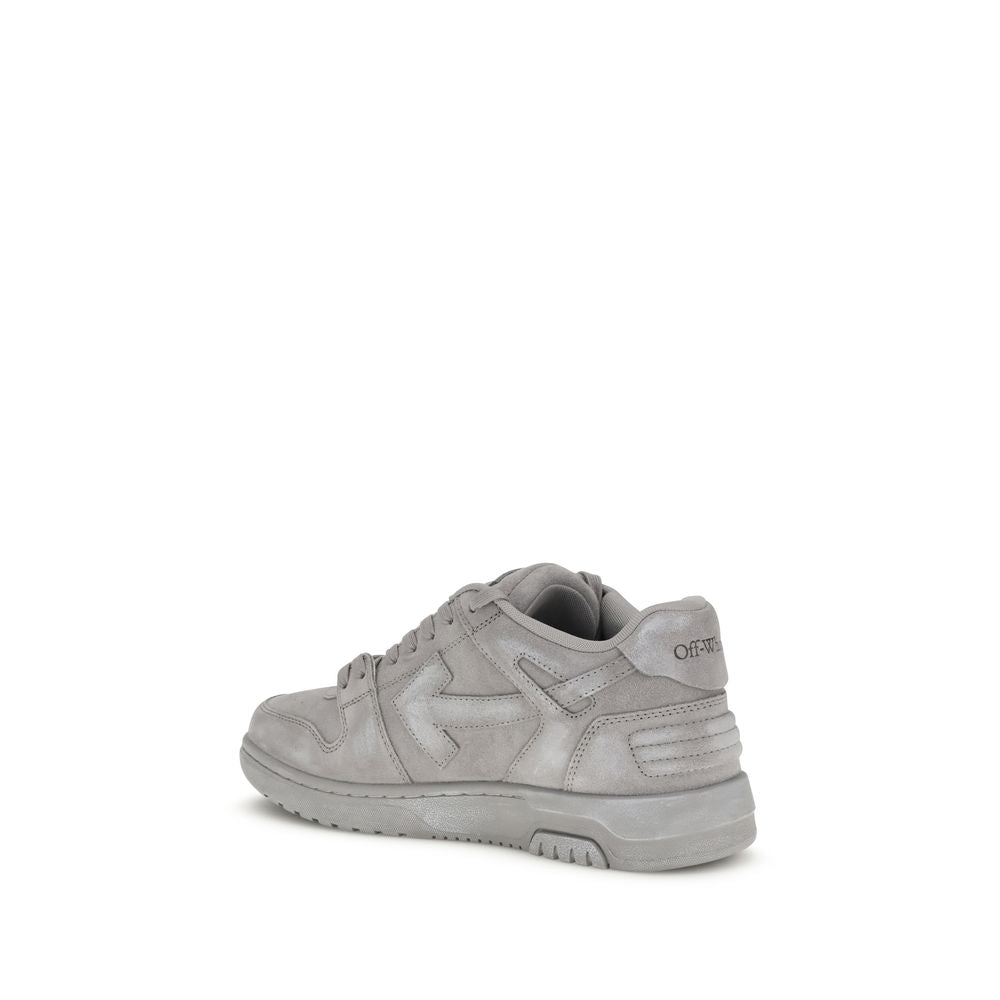 Gray Calf Leather Bos Taurus Low Top Sneakers