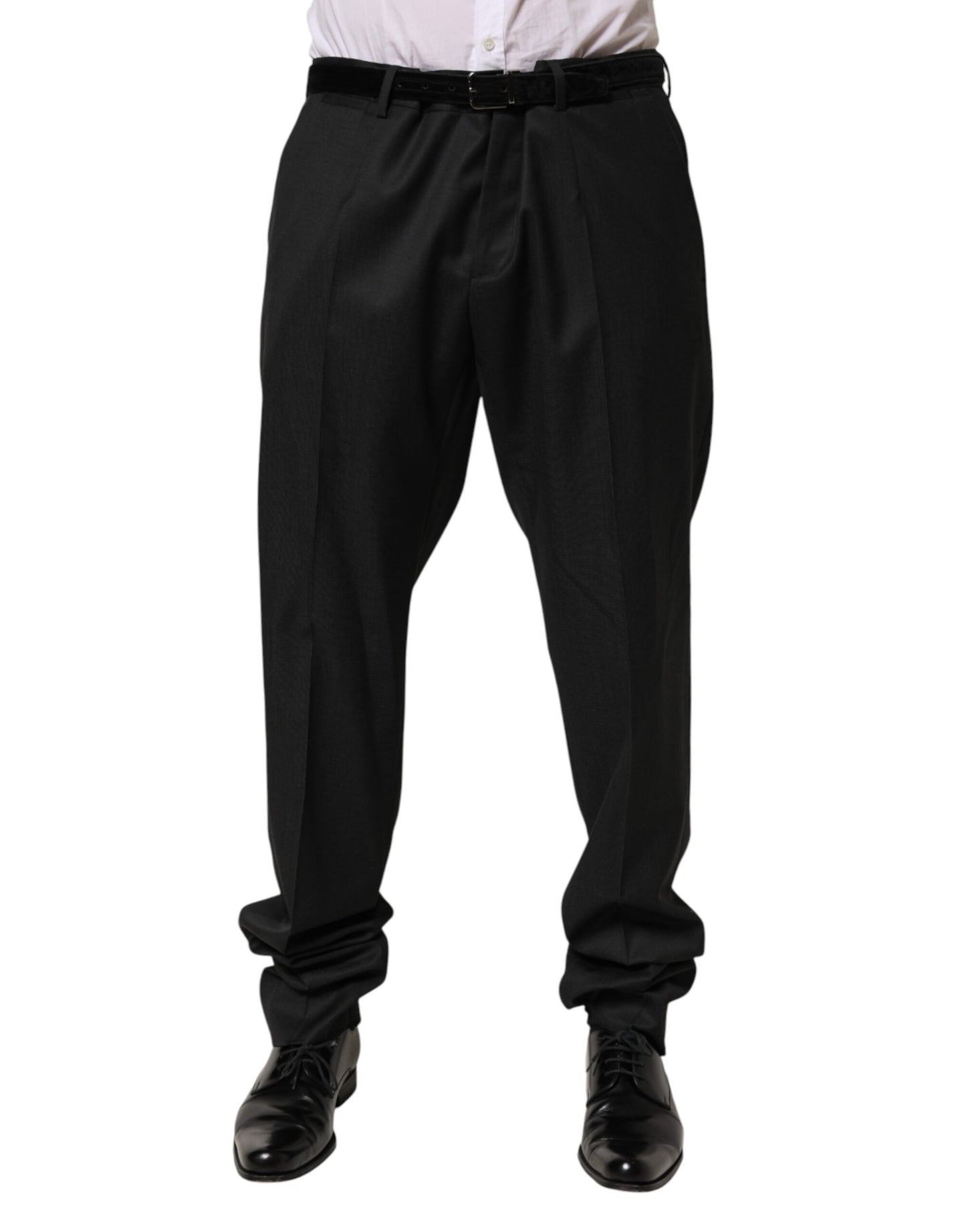 Black Wool Formal Dress Men Trouser Pants