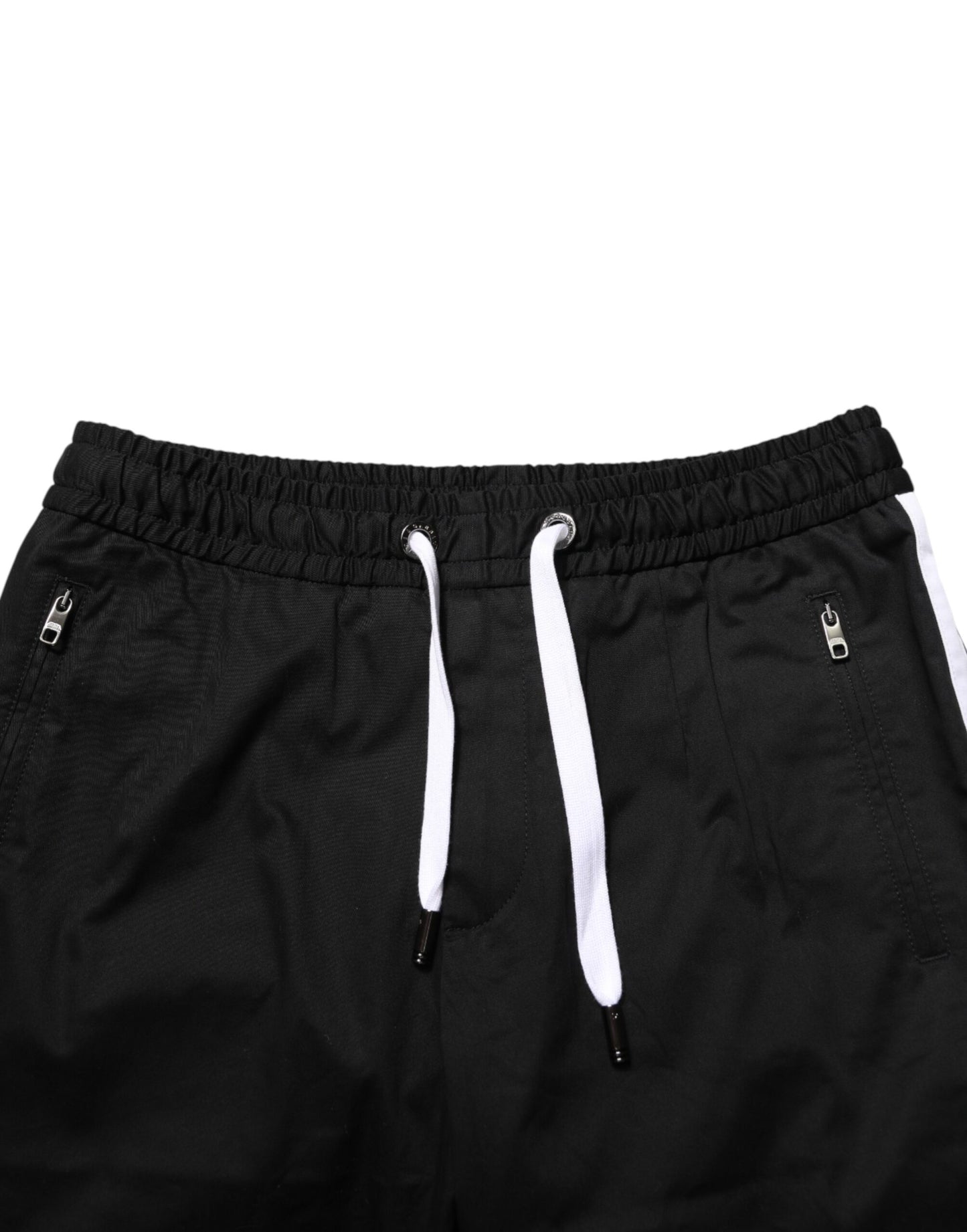 Black Cotton Stretch Men Bermuda Shorts