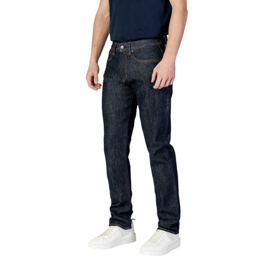 Blue Polyester Skinny Jeans