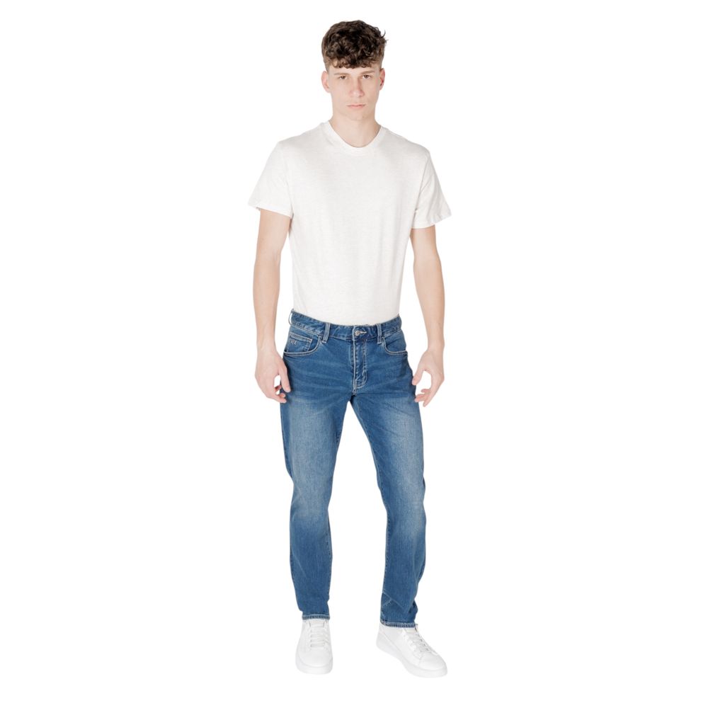 Blue Cotton Skinny Jeans