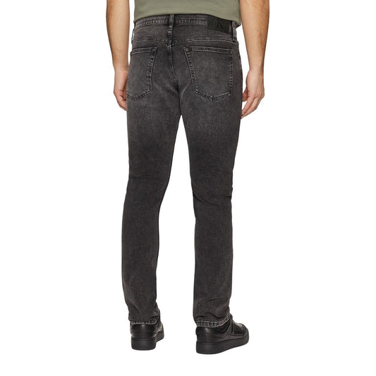 Gray Cotton Skinny Jeans