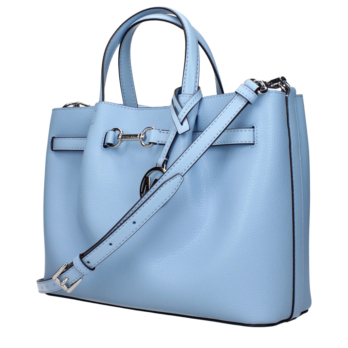 Light Blue Leather Handbag
