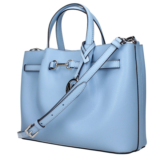 Light Blue Leather Handbag