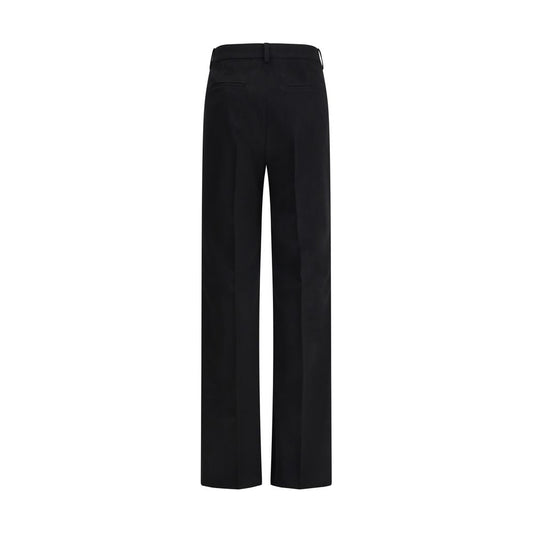 Black Camel Hair Casual Pants