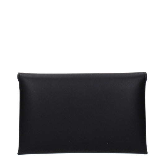 Black Leather Clutch Bag