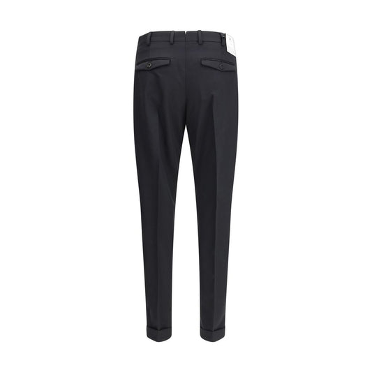 Black Fleece Wool Casual Pants