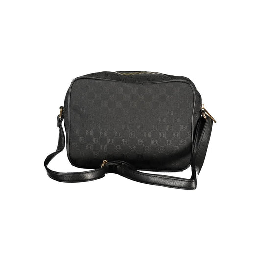 Black Polyester Women Handbag