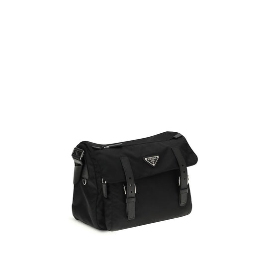 Black Polyamide Shoulder Bag