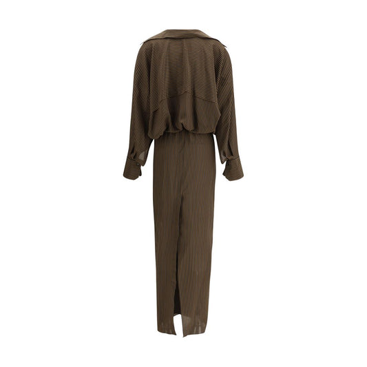 Multicolor Silk Casual Dress