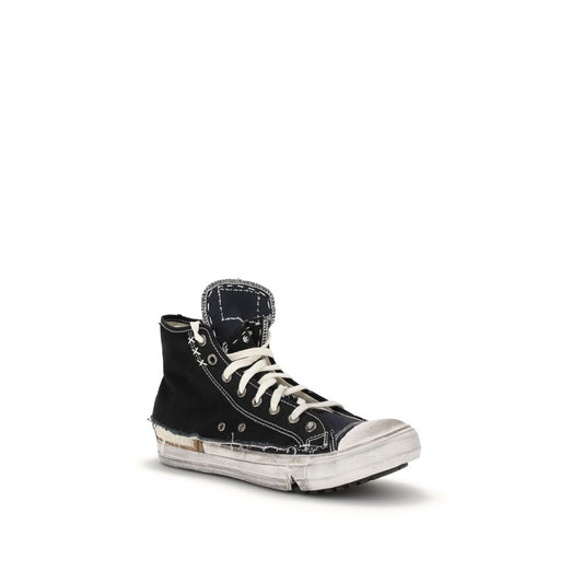 Black Rubber High Top Sneakers