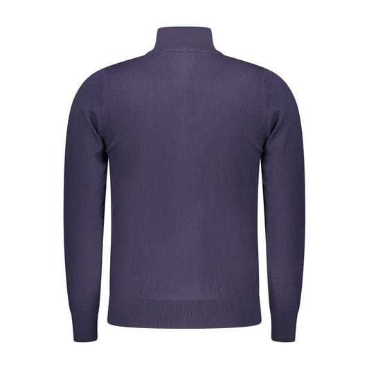 Blue Wool Men Sweater