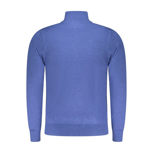 Blue Wool Men Sweater