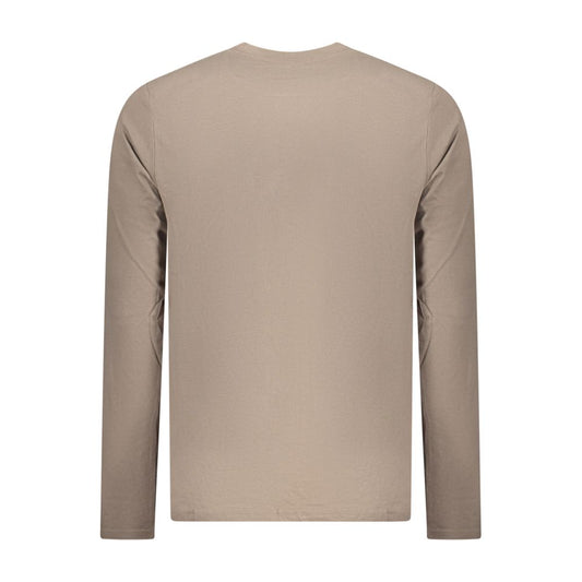 Brown Cotton Men T-Shirt