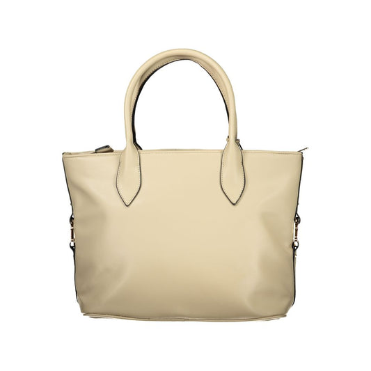 Beige PVC Women Handbag