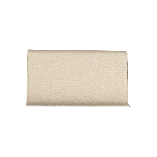 Beige Polyethylene Women Wallet