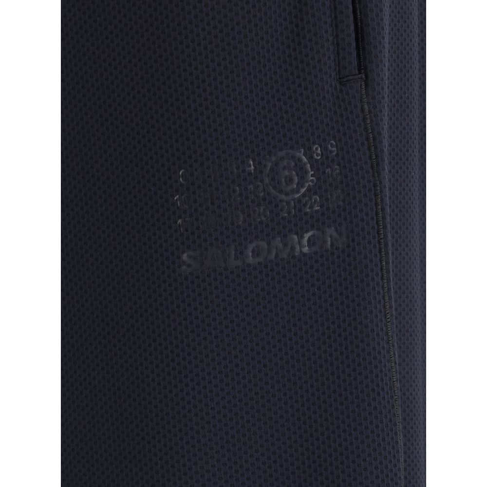 Black Polyester Athletic Pants