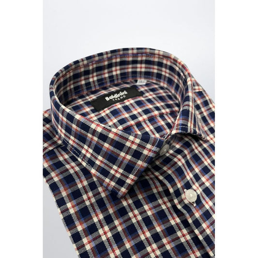 Multicolor Cotton Men Shirt