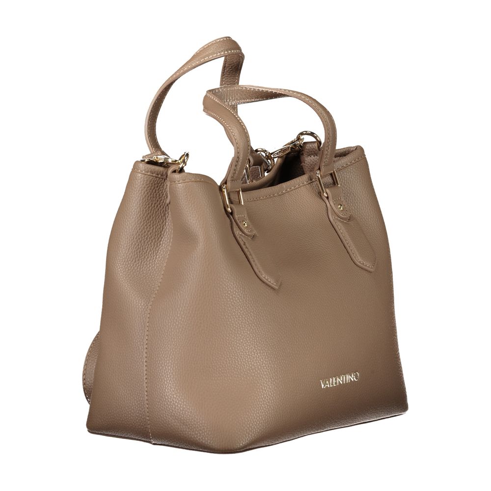Brown Polyethylene Women Handbag