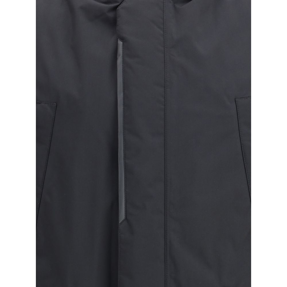 Black Polyester Parka