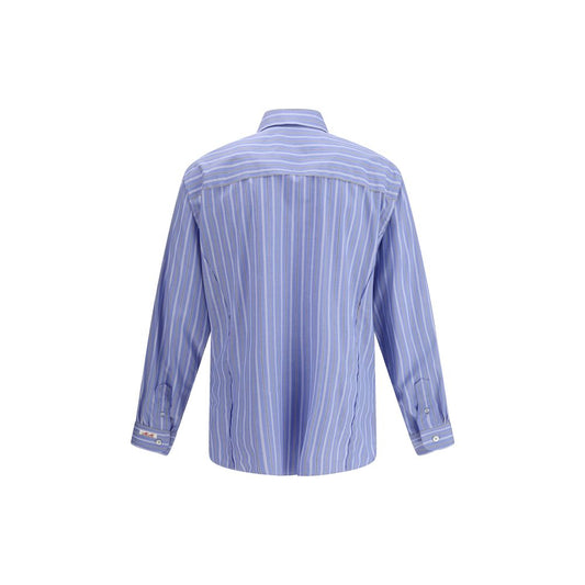 Blue Cotton Pattern Shirt