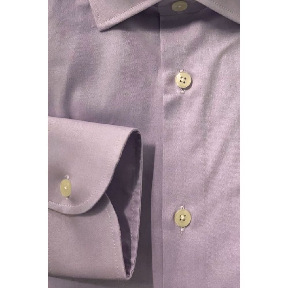 Purple Cotton Men Shirt