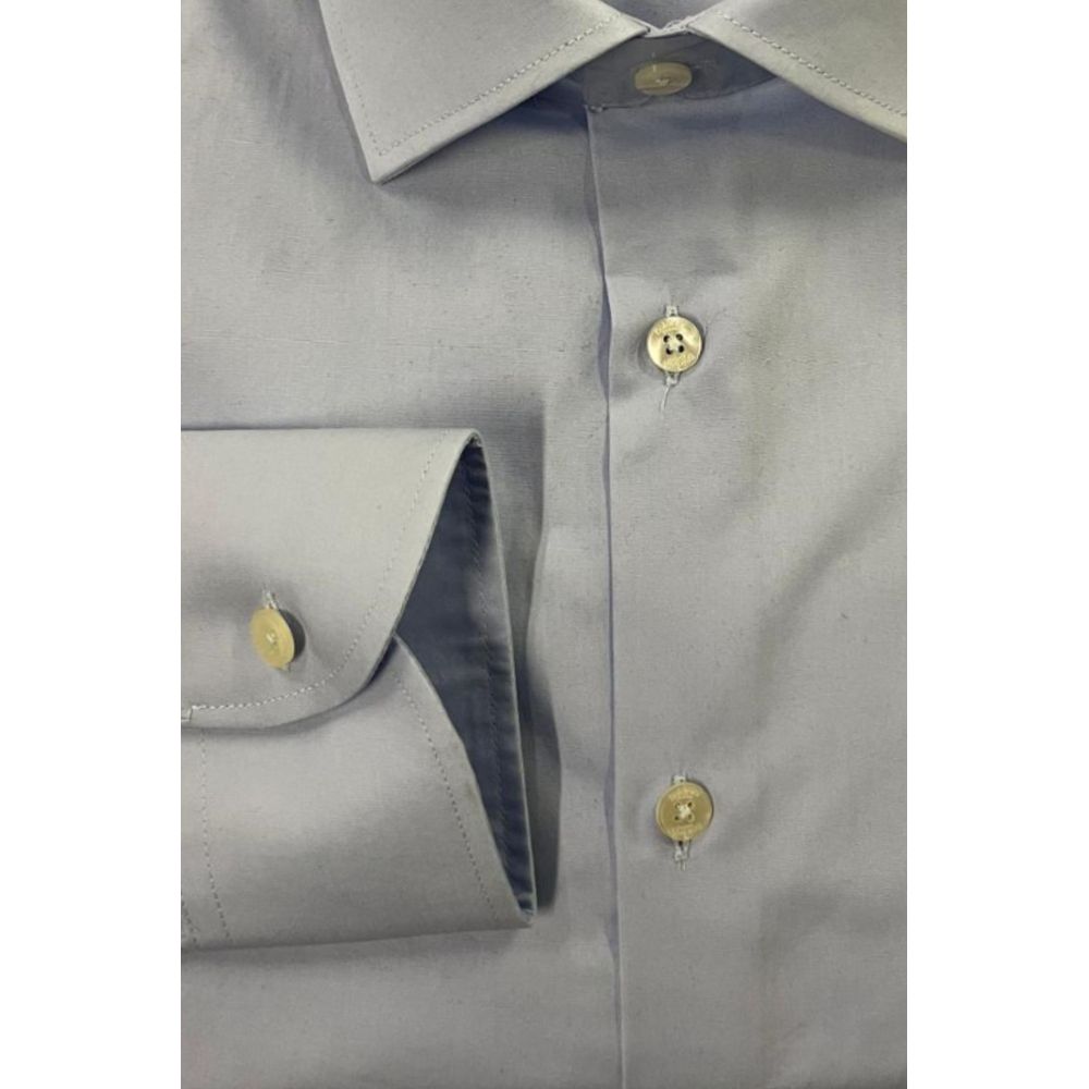 Light Blue Cotton Men Shirt
