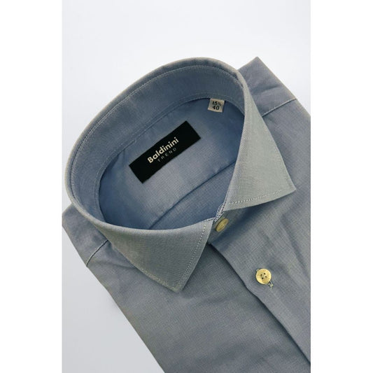 Light Blue Cotton Men Shirt