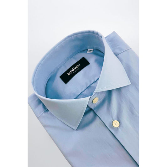 Light Blue Cotton Men Shirt