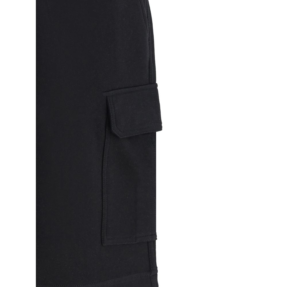 Black Cotton Bermuda Shorts